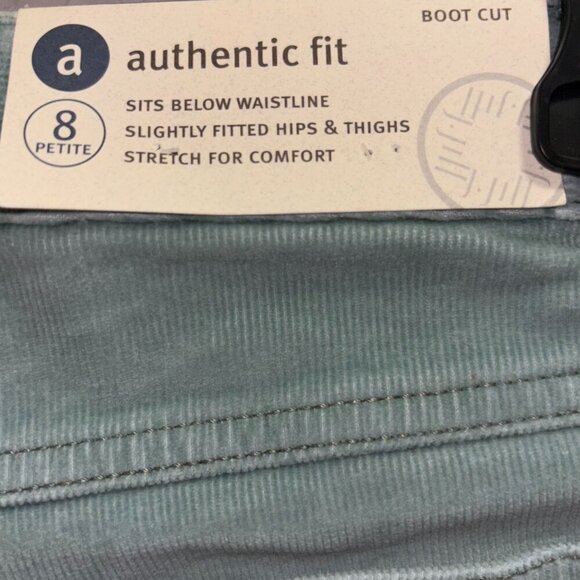 J.Jill Womens Corduroy Authentic Fit Bootcut Stretch Pants Size 8 Petite Green - Picture 7 of 8
